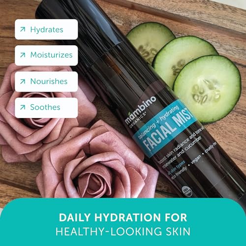 Hydrating Facial Mist & Toner Set - Organic Rose & Cucumber, 4 fl oz, Pack of 2