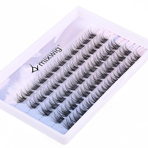 Cluster Lashes Wispy Individual Lashes C-curly Lash Clusters 10-12MM Mixed Lengths Natural Look DIY Eyelash Extensions at Home