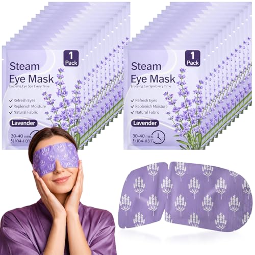 Croloose Lavender 50 Pcs Steam Eye Masks for Relaxation & Dry Eyes Self Heated