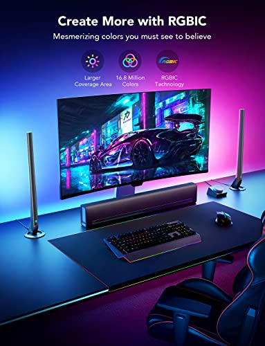 Govee RGBIC Gaming Light Bars H6047 with Smart Controller - Dark Grey