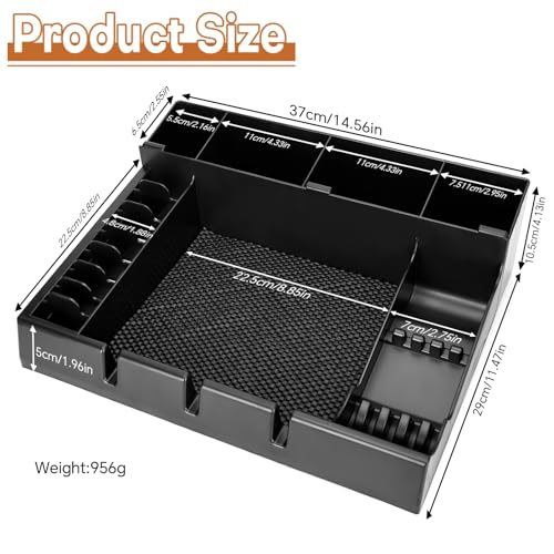 15 Inch Barber Clipper Station Organizer with Removable Tray & Dedicated Slots