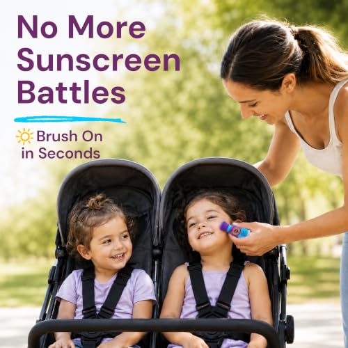 Brush On Block KIDS SPF 30 Powder Sunscreen – Reformulated, Easy Brush-On