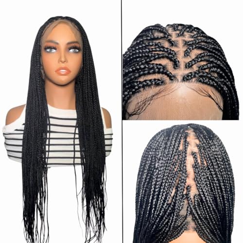 Full Lace Micro Braided Wig - 20 Inch African Handmade Protective Style