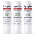 Aquaphor Naturally Inspired Lip Repair Stick with Aloe Vera and Natural Shea Butter, Hydrating Lip Balm Immediately Relieves Dryness and Soothes Chapped Lips, 0.17 Oz Stick, Pack of 3