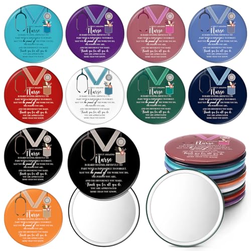 Nurse Gifts Compact Mirror Set - 100 Multicolor Medals & Classic Design - Variation of Medal / Classic / 100