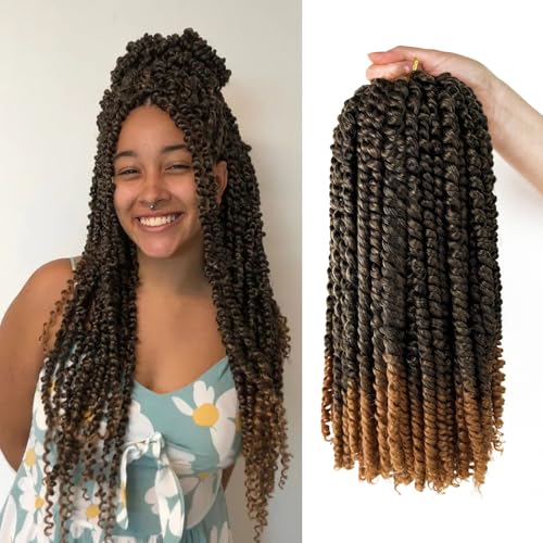 8 Packs Passion Twist Hair 14 Inch Pre-twisted Crochet Braids T27 Variation