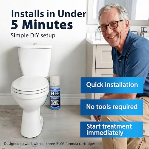 Automatic Septic Tank Treatment Kit 72oz for Up to 1500-Gallon Systems