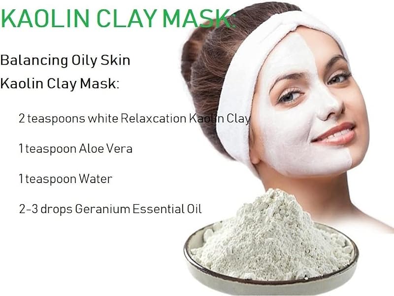 Relaxcation 5 lb White Kaolin Clay Powder for Face, Hair & Body Masks, Soap, Bath Bombs
