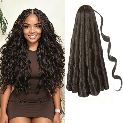 French Curl Braiding Hair Extensions - 8 Packs, 22 Inch, Crochet Braids for Black Women - Variation #4