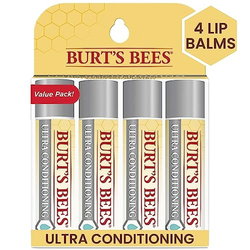 Burt's Bees Ultra Conditioning Moisturizing Lip Balm & Lip Balm Stocking Stuffers