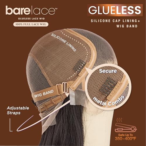 Sensationnel Full Lace Human Hair Wig - 1B Off Black, Glueless, Pre-Plucked, Thin Lace