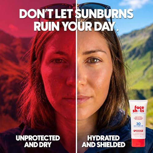 Face Shots Mineral Sunscreen SPF 30 - 3.4 Fl Oz Non-Greasy UVA & UVB Protection