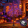 6FT Purple Halloween Willow Tree with 200 LED Lights Indoor Outdoor Decor