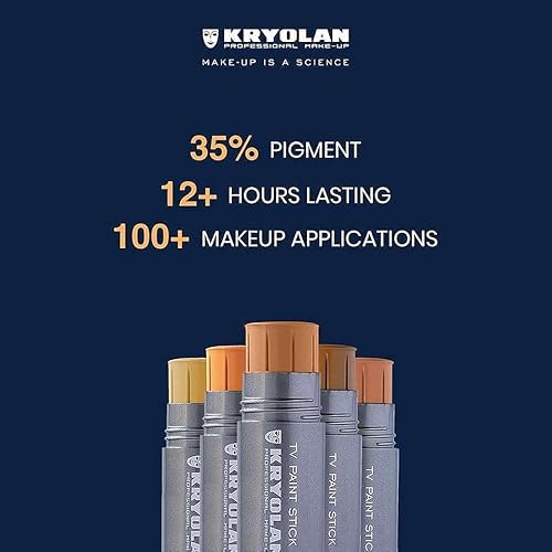 Kryolan TV Paint Stick - F11 Kryolan Makeup - Makeup Foundation - Makeup for TV, Theater, Stage, Acting, Face and Body, Full Coverage Concealer Foundation - Made in USA (25 g)