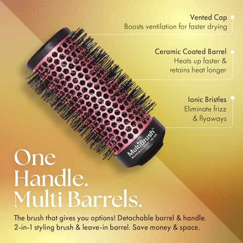 Olivia Garden MultiBrush - Non-Electrical Detachable Thermal Brush with Ceramic Barrel