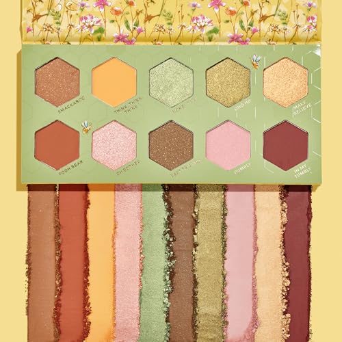 Colourpop Winnie the Pooh Bundle ? Sweet As Can Bee Eyeshadow Palette (0.4 oz) & Hunny Pot Lip Scrub & Mask Set (2 Count) ? Honey-Inspired Makeup & Lip Care Duo