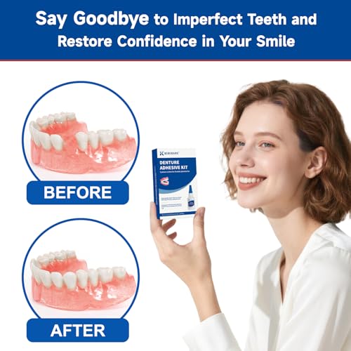 Kedicare Denture Repair Glue Kit - Instant Bonding for Cracks & Loose Teeth