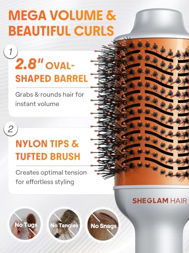 SheGlam 4-in-1 Hot Air Brush Hair Dryer & Styler - Standard