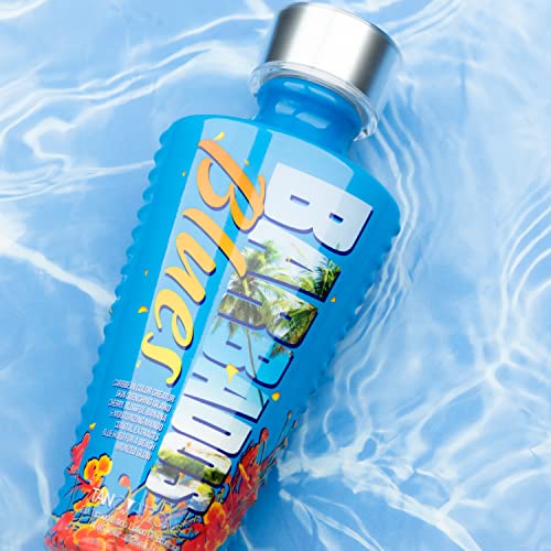 Tanovations Barbados Blues Tanning Lotion - Caribbean Color Creator Skin Quenching Island Cherry, Blissful Banana & Moisturizing Mango Coastal Extracts Blue Hued for a Beach Bronzed Glow - 11 oz.