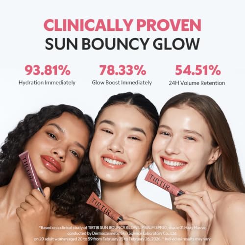 TIRTIR Sun Bouncy Glow Lip Balm SPF 30 Burn Maple 0.5Oz - Hydrating Tinted Lip Treatment