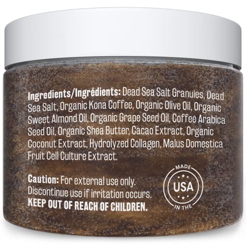 M3 Naturals Arabica Coffee Body Scrub with Collagen & Stem Cell and Silicone Brush Bundle