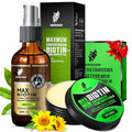 2 Pack Biotin Beard Growth Kit for Men ? Unscented Beard Oil & Balm ? Beard Care Set for Growth, Softening & Styling ? Gift for Father¡¯s Day & Christmas