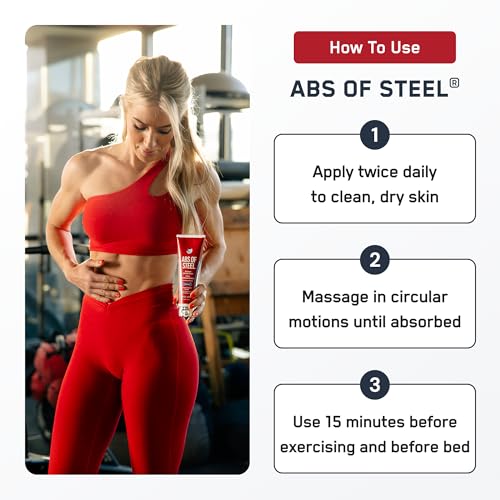 Abs of Steel Maximum Definition Cream - 8 Fl Oz Sculpting and Toning Formula