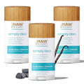 RAW Sugar Deodorant Stick Bundle - Aluminum-Free, Sensitive Skin, Vanilla & Charcoal Scent, Pack of 3