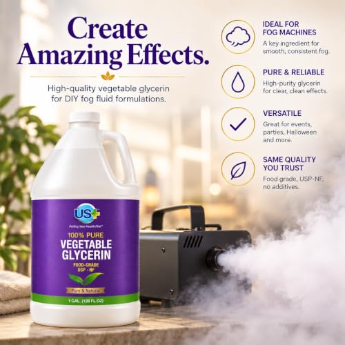 US+ Vegetable Glycerin Food Grade USP 1 Gallon - Pure Natural Moisturizer & DIY Ingredient