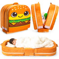 Toddler Travel Bed with Safety Rails - Foldable Foam Floor Bed for Ages 2-6
