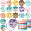 GlikCeil 54 Pack Christian Compact Mirrors with Bible Verses for Women - Inspirational Religious Gift Set Variation of 54