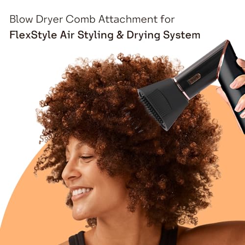Wide Tooth Comb for Shark FlexStyle - Anti-Frizz & Smoothing, Black