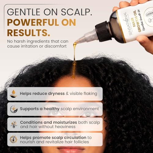 Organic Rosemary Hair Oil for Hair Growth & Thickness 4oz - Sensational