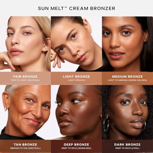 Saie Sun Melt Cream Bronzer - Light Bronze Buildable Face Contour Balm