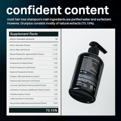 Grunplus Herbal Hair Growth Shampoo for Thinning Hair - 8.45 fl oz
