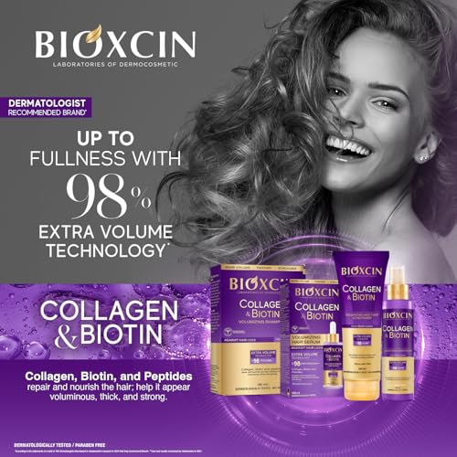 Bioxcin Collagen & Biotin Volumizing Shampoo for Hair Loss - 3 Pack, 300ML