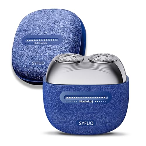 Mini Waterproof Electric Shaver for Men - Portable USB-C Razor for Travel & Home, Blue