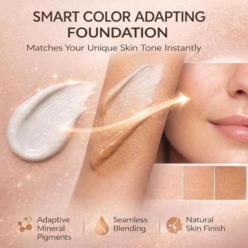 Color Changing Foundation with SPF 50 - Hydrating Liquid Makeup for Mature Skin