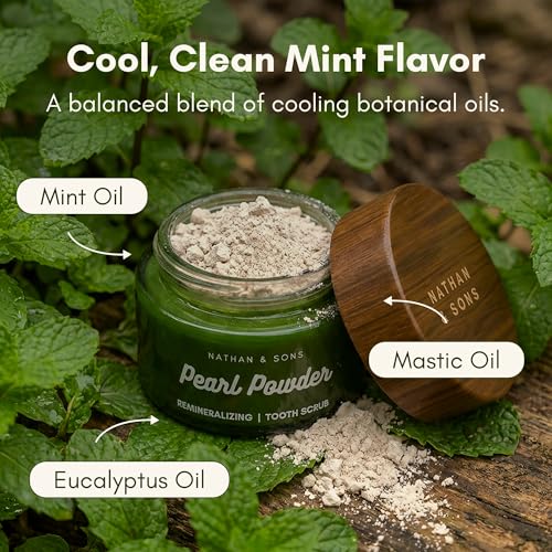 Pearl Remineralizing Tooth Powder with Hydroxyapatite - Natural Oral Care, 1.1 oz