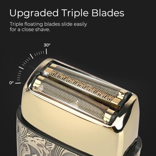 Electric Foil Shaver for Men - Face & Neck Grooming, Adjustable Speed