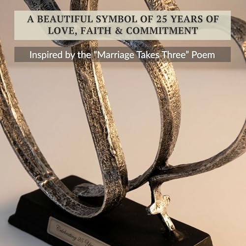 25th Anniversary Wedding Gift Set - Iron Hearts & Cross with Engraving (Standard Gift)