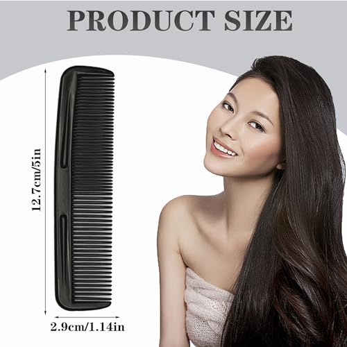 300 Pack Black Pocket Hair Combs - Portable Hairdressing & Styling Tools for Salon & Home