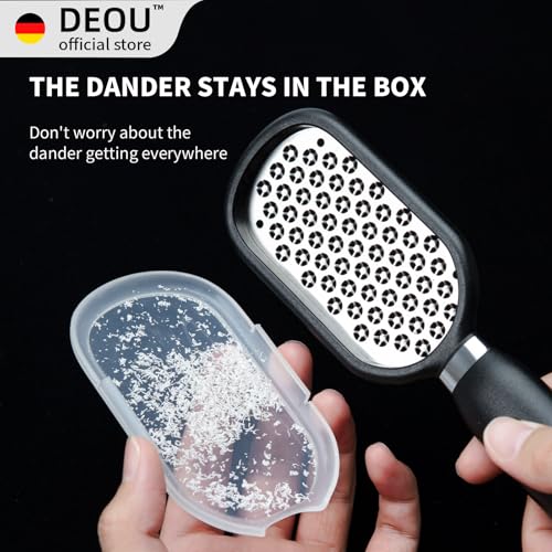 DEOU Metal Foot File Black - Callus Remover for Dead Skin & Heel Repair