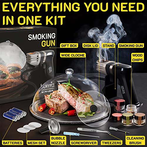Cocktail Smoker Kit Extended Set - 12-Piece Whiskey & Food Cold Smoke Infuser with Accessories