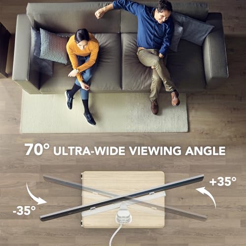 Mobile TV Stand with Power Outlets, Floor Portable Wheels for