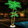 6FT Plug-in Lighted Palm Tree with 2 Trunks - Indoor Outdoor Waterproof LED Decor