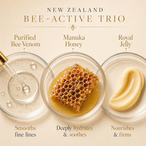Bee Venom Face Cream - Anti-Aging Moisturizer with Manuka Honey & Hyaluronic Acid, 50ml