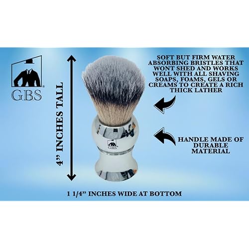G.B.S Men¡¯s Wet Shaving Kit, Interchangeable Shaving Razor, Synthetic Badger Hairbrush, Mesh Travelling Toiletry Bag, Shavette Razor