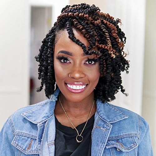 ToyoTress Tiana Passion Twist Hair Pre-Twisted Crochet Braids 6 Inch - T27, 8 Pcs