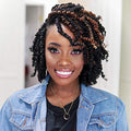 ToyoTress Tiana Passion Twist Hair Pre-Twisted Crochet Braids 6 Inch - T27, 8 Pcs